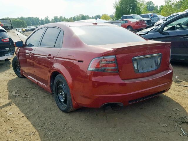 19UUA76537A000297 - 2007 ACURA TL TYPE S RED photo 3