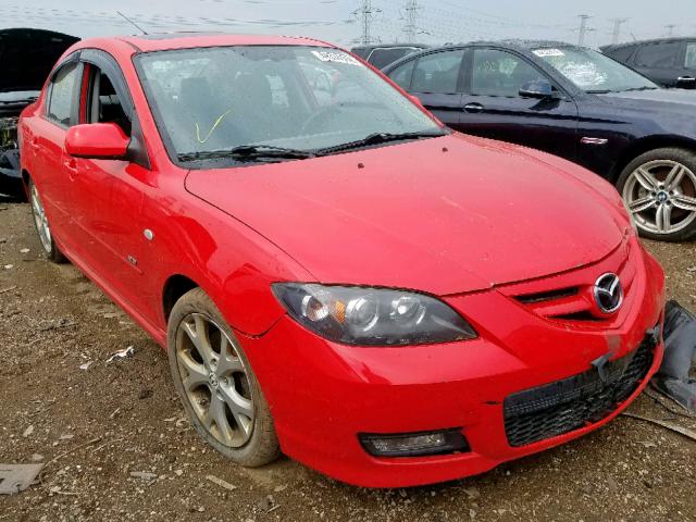 JM1BK323381868883 - 2008 MAZDA 3 S RED photo 1