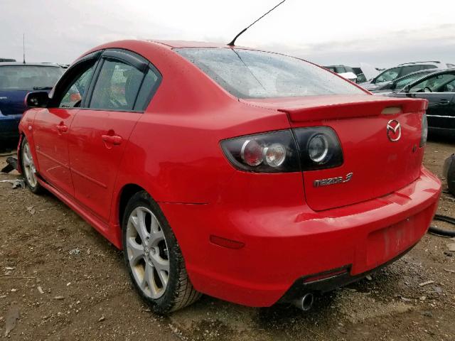 JM1BK323381868883 - 2008 MAZDA 3 S RED photo 3