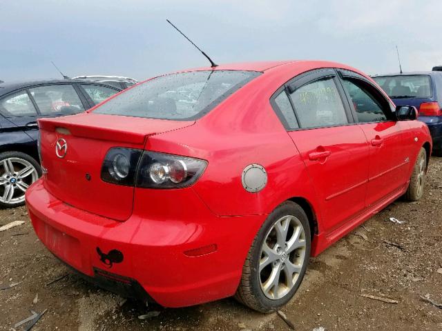 JM1BK323381868883 - 2008 MAZDA 3 S RED photo 4