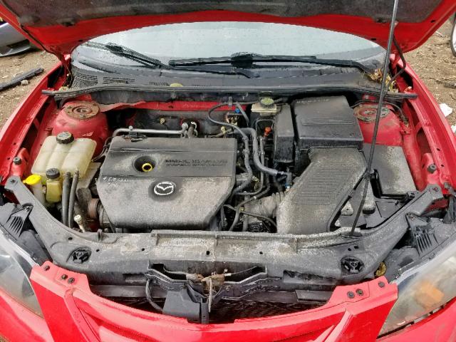 JM1BK323381868883 - 2008 MAZDA 3 S RED photo 7