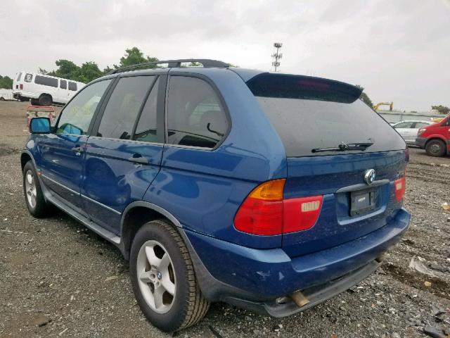 WBAFA53531LM88613 - 2001 BMW X5 3.0I BLUE photo 3