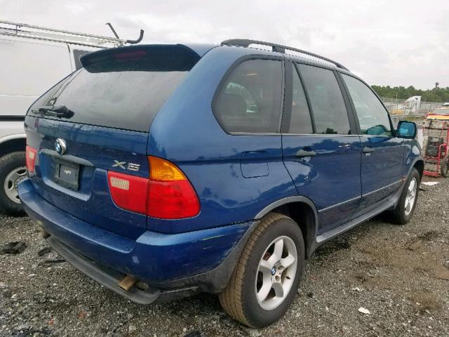 WBAFA53531LM88613 - 2001 BMW X5 3.0I BLUE photo 4