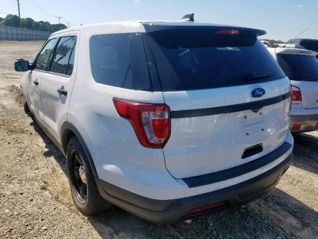 1FM5K8AR4JGB12722 - 2018 FORD EXPLORER P WHITE photo 3