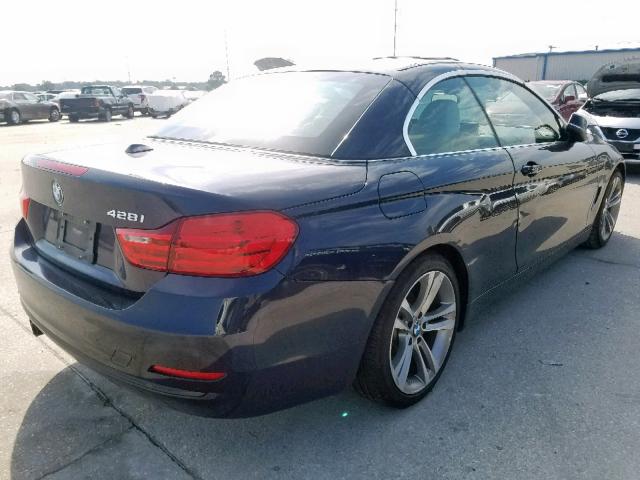 WBA3V5C57FP753699 - 2015 BMW 428 I BLUE photo 4