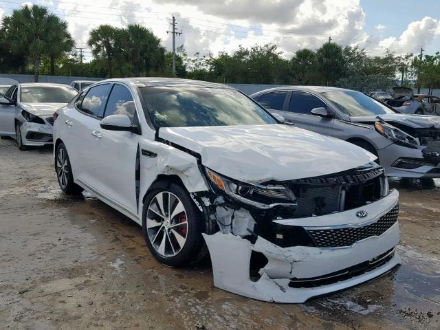 5XXGV4L2XGG048537 - 2016 KIA OPTIMA SXL WHITE photo 1