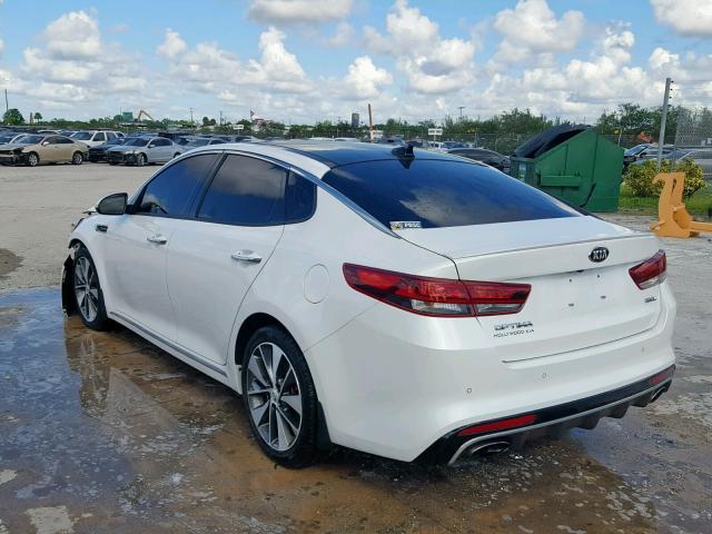 5XXGV4L2XGG048537 - 2016 KIA OPTIMA SXL WHITE photo 3