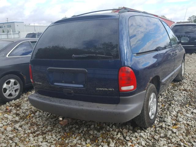 2B4GP2536YR546292 - 2000 DODGE CARAVAN BLUE photo 4