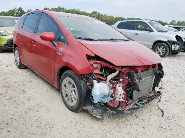 JTDZN3EU0D3262420 - 2013 TOYOTA PRIUS V RED photo 1