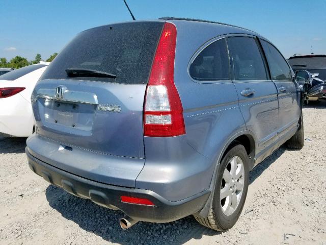 JHLRE38708C050387 - 2008 HONDA CR-V EXL BLUE photo 4