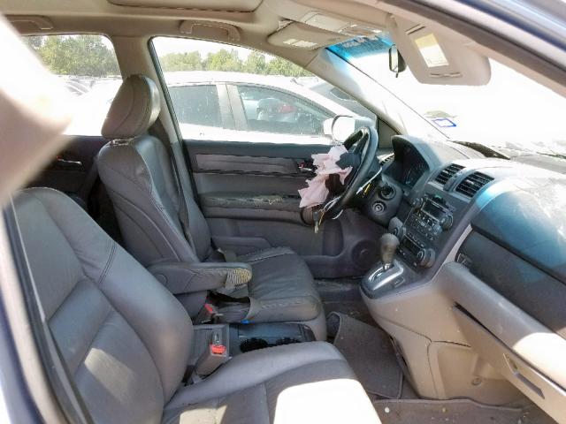 JHLRE38708C050387 - 2008 HONDA CR-V EXL BLUE photo 5