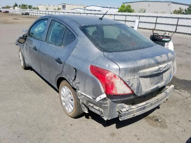 3N1CN7APXCL890441 - 2012 NISSAN VERSA S GRAY photo 3