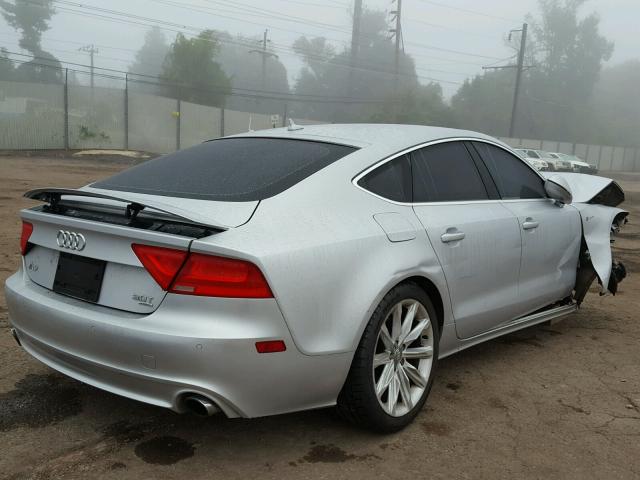 WAUSGAFC3CN001529 - 2012 AUDI A7 PRESTIG SILVER photo 4