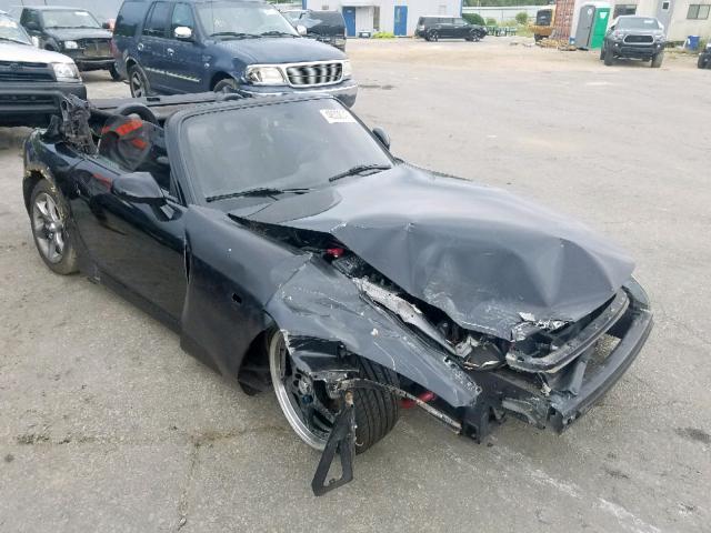 JHMAP11442T001255 - 2002 HONDA S2000 BLACK photo 1