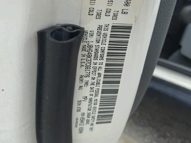 1J8HG48K37C661776 - 2007 JEEP COMMANDER Ağ foto 10