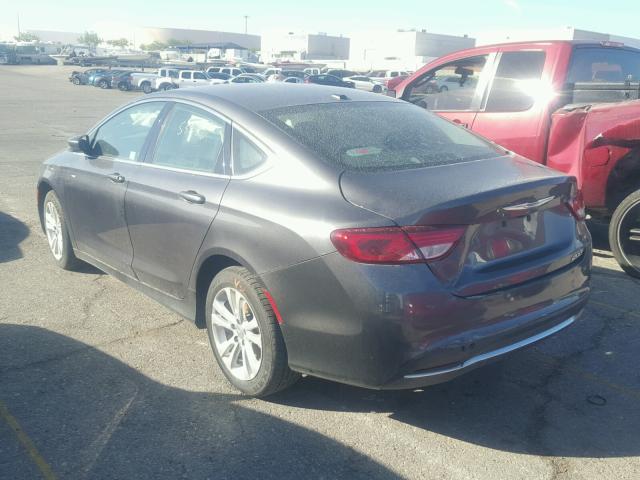 1C3CCCAB0FN720405 - 2015 CHRYSLER 200 LIMITE CHARCOAL photo 3