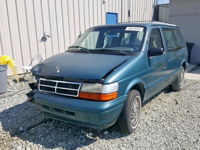 2B4GH4530SR389147 - 1995 DODGE CARAVAN SE GREEN photo 2