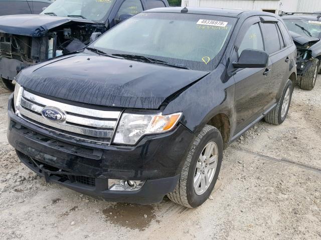 2FMDK38C58BB18160 - 2008 FORD EDGE SEL BLACK photo 2