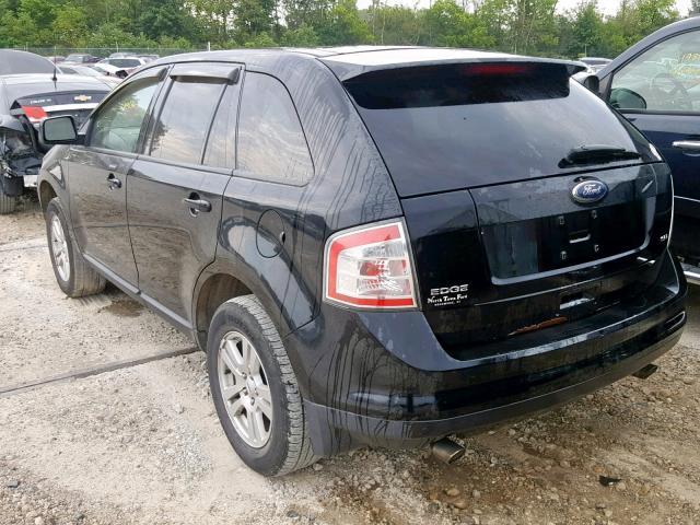 2FMDK38C58BB18160 - 2008 FORD EDGE SEL BLACK photo 3