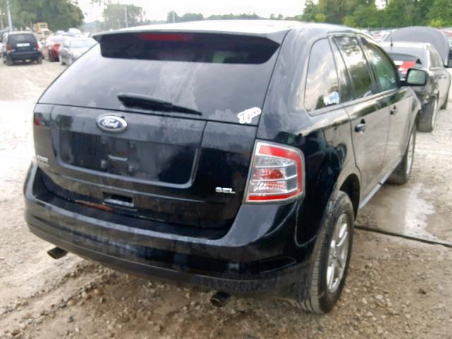 2FMDK38C58BB18160 - 2008 FORD EDGE SEL BLACK photo 4