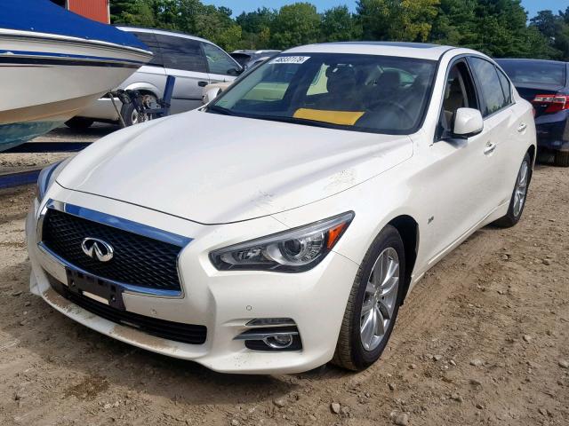 JN1EV7AR8GM345439 - 2016 INFINITI Q50 PREMIU WHITE photo 2