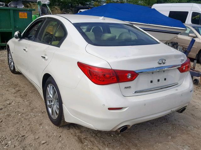 JN1EV7AR8GM345439 - 2016 INFINITI Q50 PREMIU WHITE photo 3