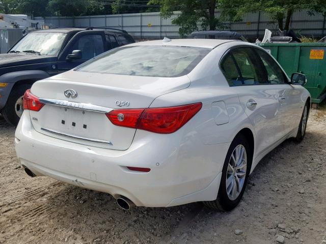 JN1EV7AR8GM345439 - 2016 INFINITI Q50 PREMIU WHITE photo 4