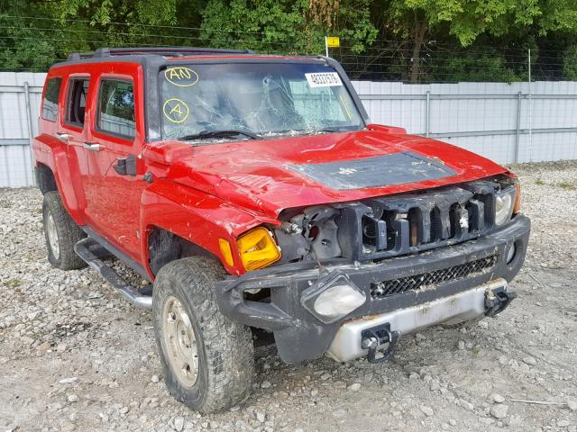 5GTEN13E298158724 - 2009 HUMMER H3 RED photo 1