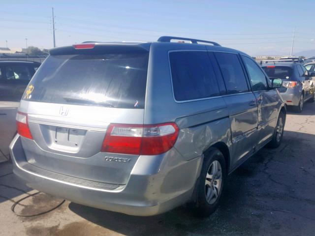 5FNRL38675B066711 - 2005 HONDA ODYSSEY EX BLUE photo 4