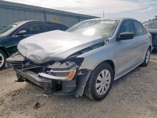 3VW2K7AJ4EM422048 - 2014 VOLKSWAGEN JETTA BASE Արծաթագույն լուսանկար 2