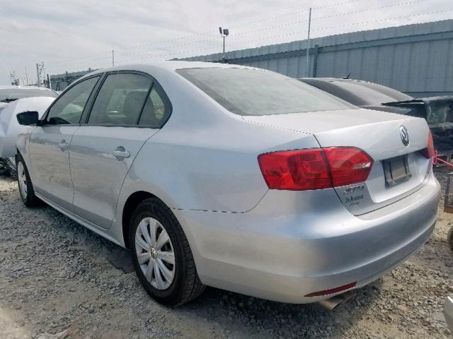 3VW2K7AJ4EM422048 - 2014 VOLKSWAGEN JETTA BASE Արծաթագույն լուսանկար 3