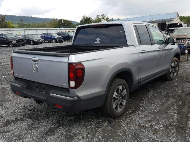 5FPYK3F6XHB025647 - 2017 HONDA RIDGELINE SILVER photo 4