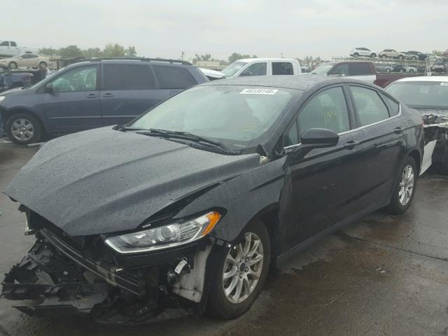 3FA6P0G71GR341450 - 2016 FORD FUSION S BLACK photo 2