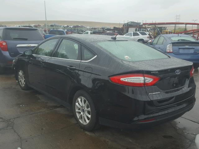 3FA6P0G71GR341450 - 2016 FORD FUSION S BLACK photo 3