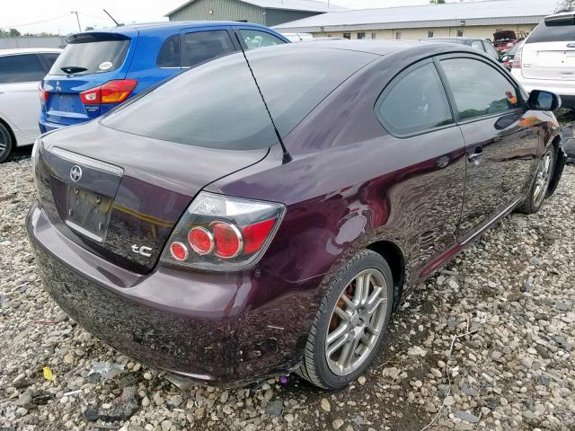JTKDE3B78A0313337 - 2010 TOYOTA SCION TC ბურგუნდია ფოტო 4