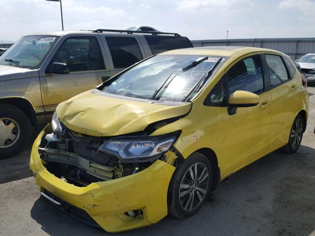 3HGGK5H81FM767878 - 2015 HONDA FIT EX YELLOW photo 2