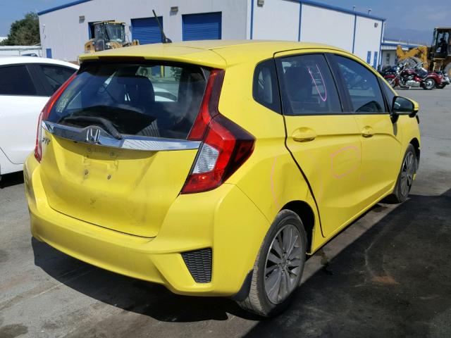 3HGGK5H81FM767878 - 2015 HONDA FIT EX YELLOW photo 4