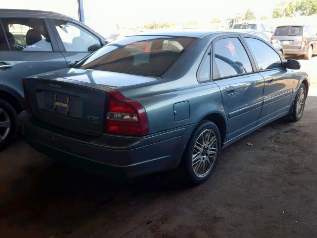 YV1TS92D921279189 - 2002 VOLVO S80 TEAL photo 4