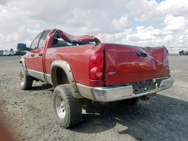 3D7KS28A28G113750 - 2008 DODGE RAM 2500 S ბურგუნდია ფოტო 3