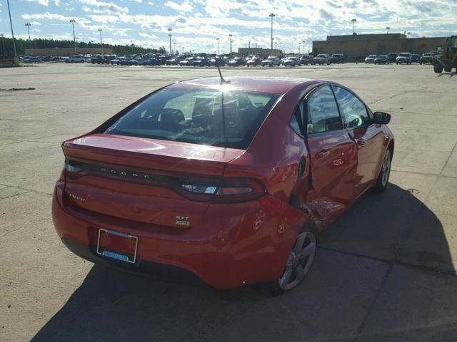 1C3CDFBAXGD629489 - 2016 DODGE DART SXT RED photo 4