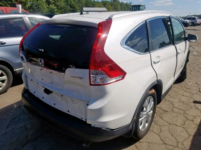 5J6RM4H71DL024696 - 2013 HONDA CR-V EXL WHITE photo 4