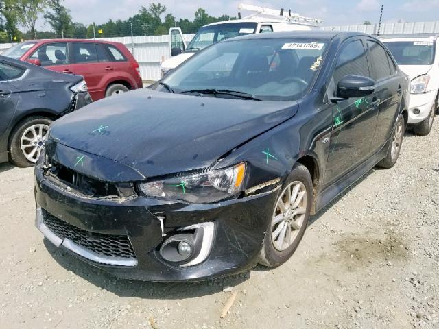 JA32U2FU5GU000628 - 2016 MITSUBISHI LANCER ES BLACK photo 2