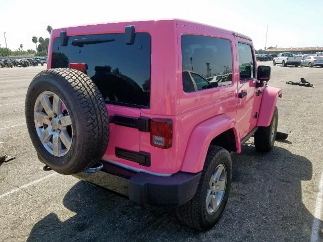 1C4AJWBG2EL205677 - 2014 JEEP WRANGLER S PINK photo 4