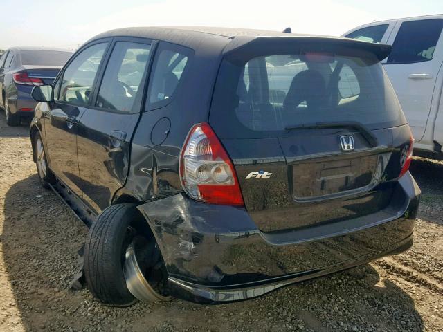 JHMGD38667S012454 - 2007 HONDA FIT S 黑色 照片 3