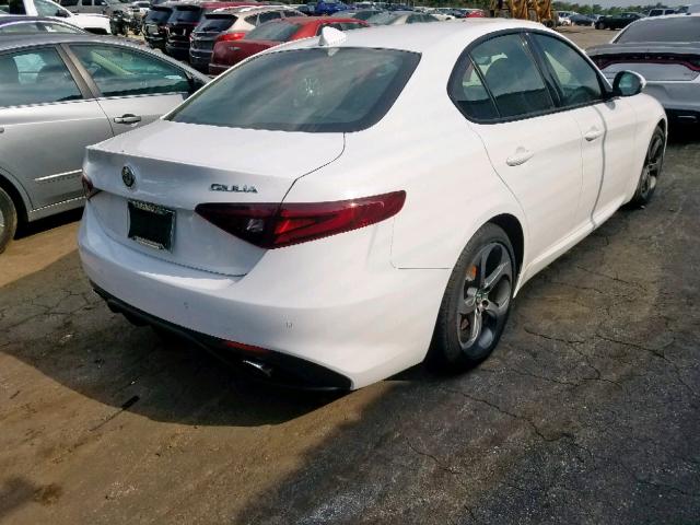 ZARFAEBN9J7565195 - 2018 ALFA ROMEO GIULIA WHITE photo 4