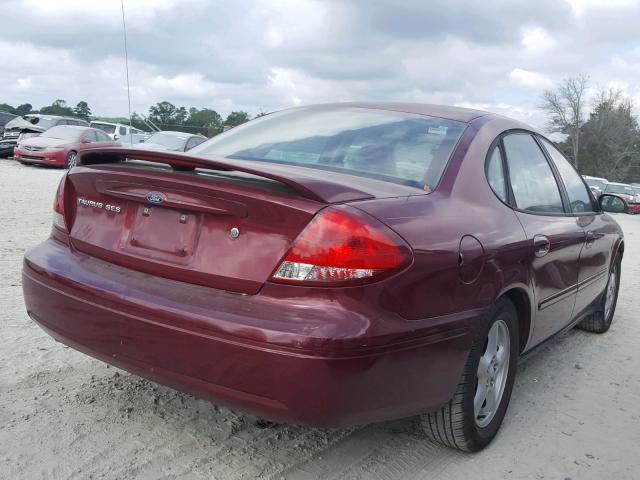 1FAFP55S04A116978 - 2004 FORD TAURUS SES BURGUNDY photo 4