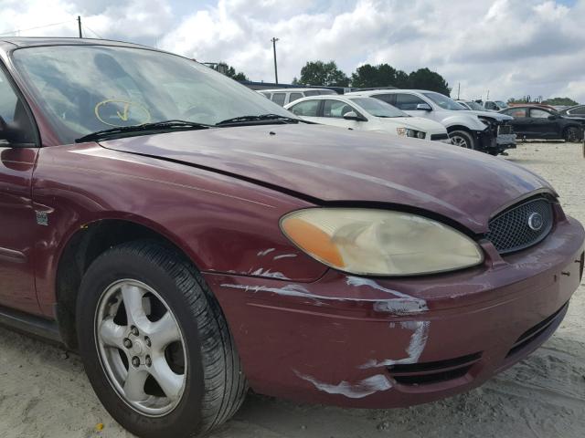 1FAFP55S04A116978 - 2004 FORD TAURUS SES BURGUNDY photo 9