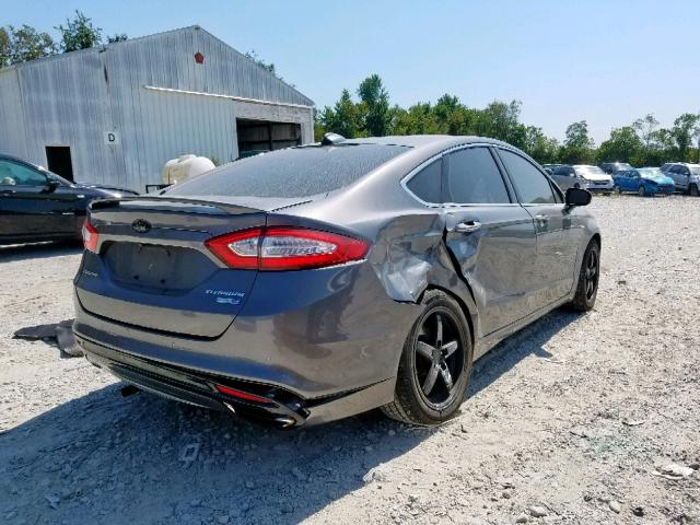 3FA6P0D95ER395269 - 2014 FORD FUSION TIT GRAY photo 4