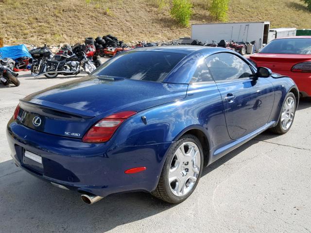 JTHFN48Y169004252 - 2006 LEXUS SC 430 BLUE photo 4