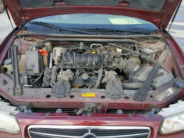 2G4WB52K1X1498543 - 1999 BUICK REGAL LS MAROON photo 7